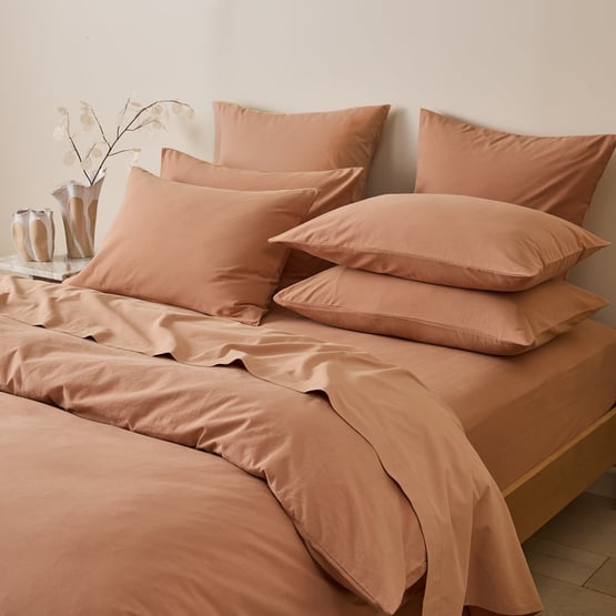 Stonewashed Cotton Earth Quilt Cover Separates