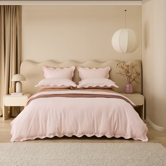 Hallie Rose Scallop Quilt Cover Set + Separates