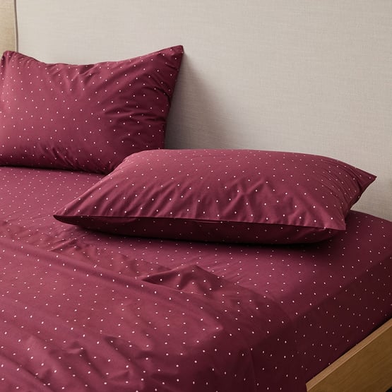 Polka Dot Berry Printed Sheet Set