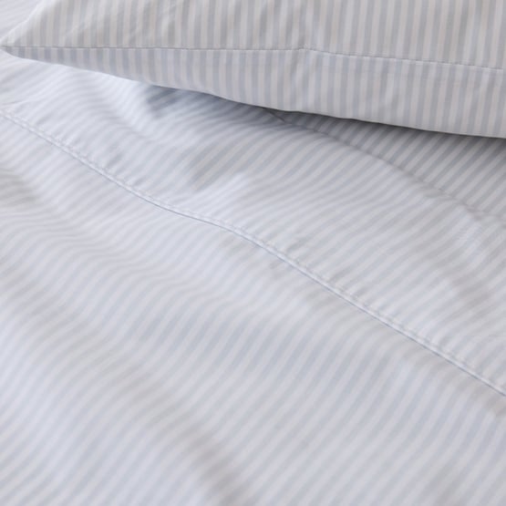 Fresh Misty Blue Stripe Sheet Set