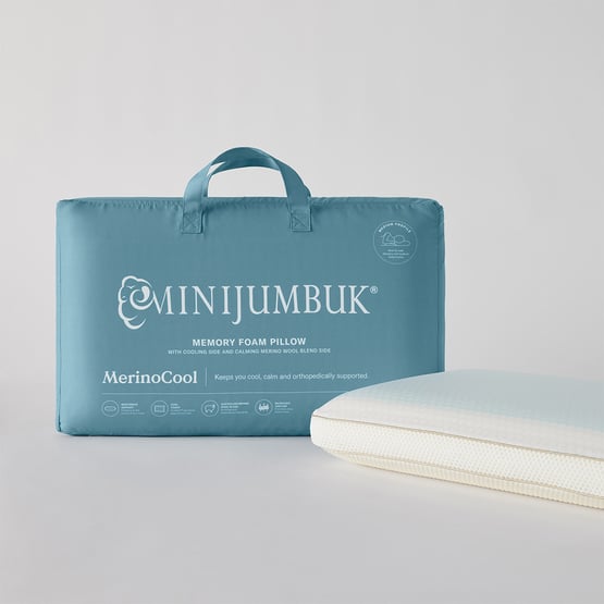 MerinoCool Memory Foam Medium Profile Pillow