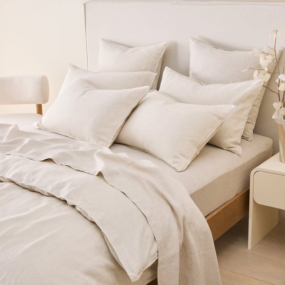 Vintage Washed Linen Linen Quilt Cover Separates