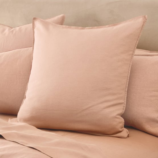 Vintage Washed Linen Nude Pink Pillowcase