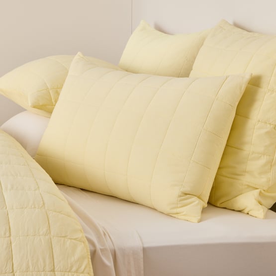 Stonewashed Cotton Citrus Quilted Coverlet Separates 