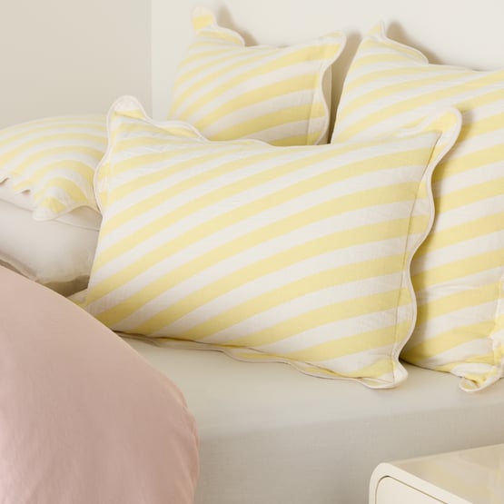 Summer Stripe Citrus Quilted Pillowcases