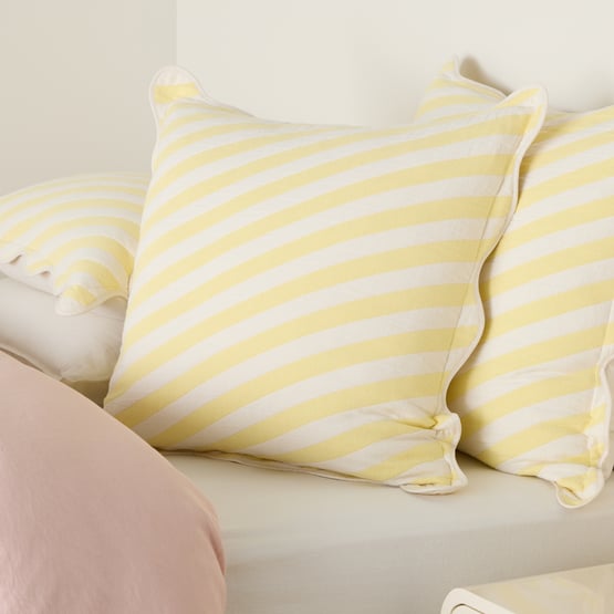 Summer Stripe Citrus Quilted Pillowcases