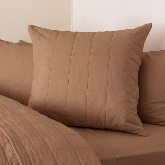 Stonewashed Cotton Fudge Quilted Pillowcases