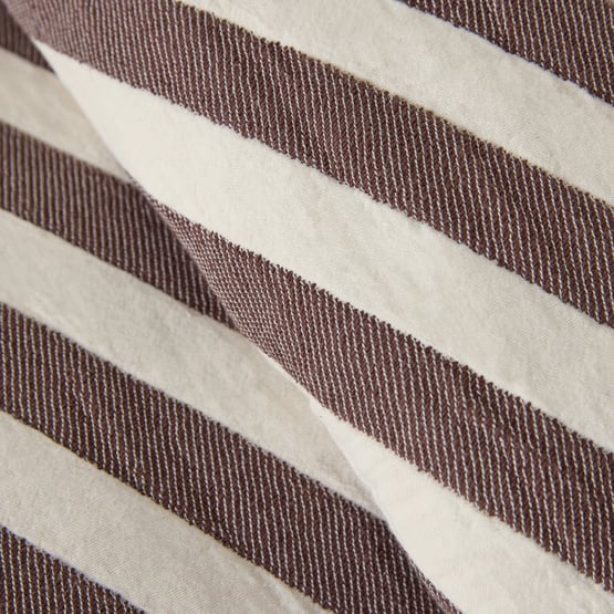 Diagonal Stripe Chocolate Jacquard Quilted Pillowcases