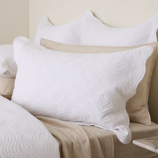Elisa White Quilted Coverlet Set + Separates