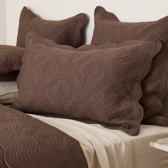 Elisa Chocolate Quilted Coverlet Set + Separates 