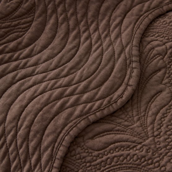 Elisa Chocolate Quilted Pillowcase