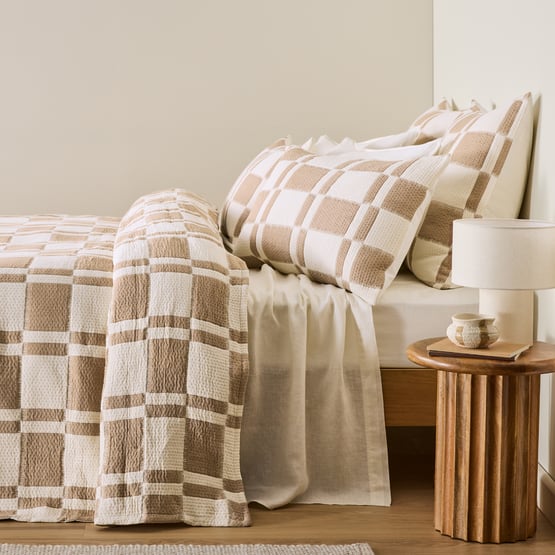 Santos Natural Quilted Coverlet Set + Separates