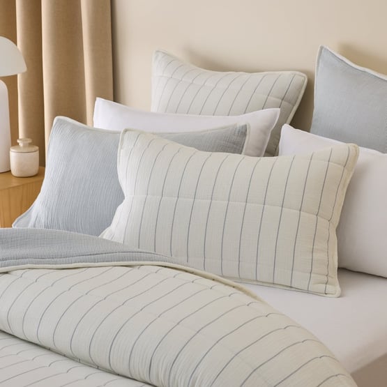 Hayes Coast Stripe Quilted Pillowcases