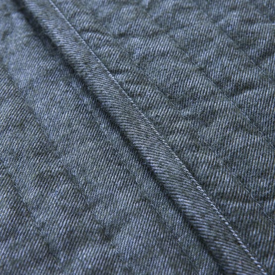 Melange Navy Flannel Quilted Coverlet Separates