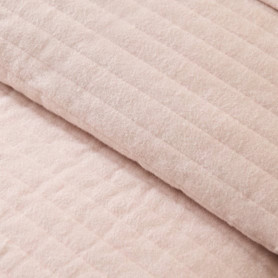 Melange Pink Flannel Quilted Pillowcases