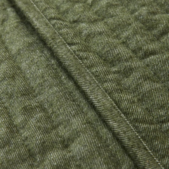 Melange Olive Flannel Quilted Coverlet Separates