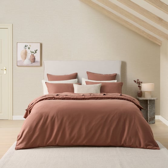 Brushed Cotton Wool Cedar Quilt Cover Set + Separates