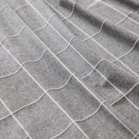 Fiore Grey Mini Grid Flannel Sheet Separates