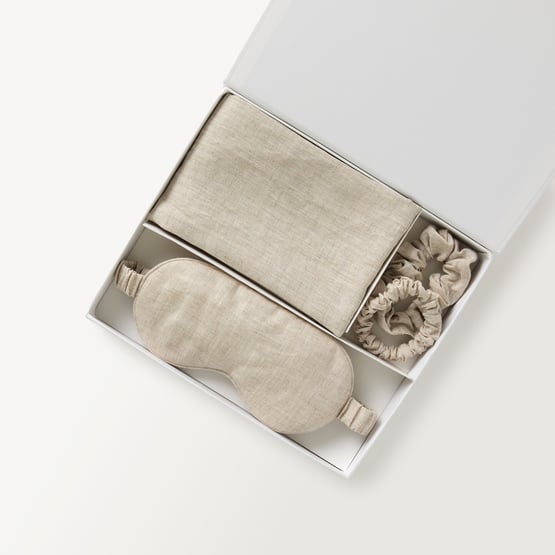 Vintage Washed Linen Linen Silk Gift Set
