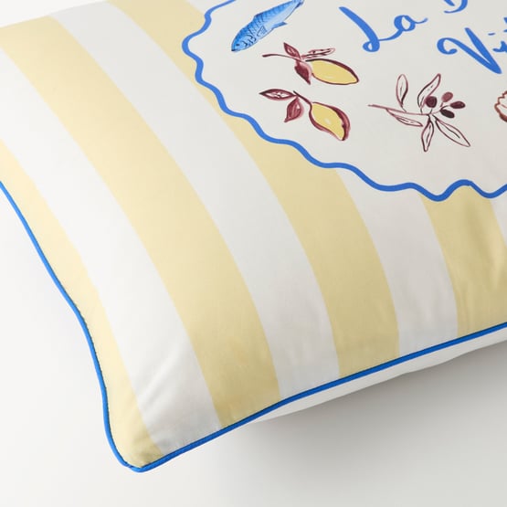 La Dolce Vita Citrus Text Pillowcase