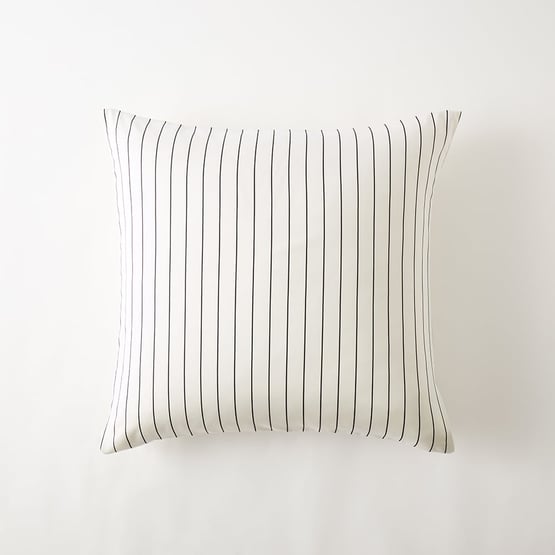 Bamboo Cotton Coconut & Onyx Stripe European Pillowcase