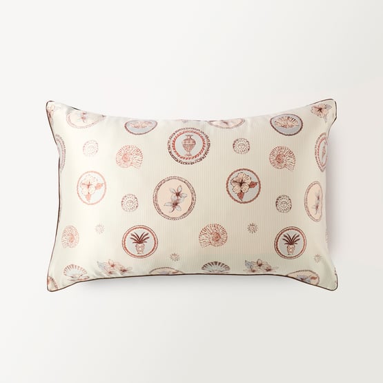 Pure Silk Natural & Chocolate Island Drift Pillowcase