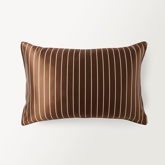 Pure Silk Natural & Chocolate Island Drift Pillowcase