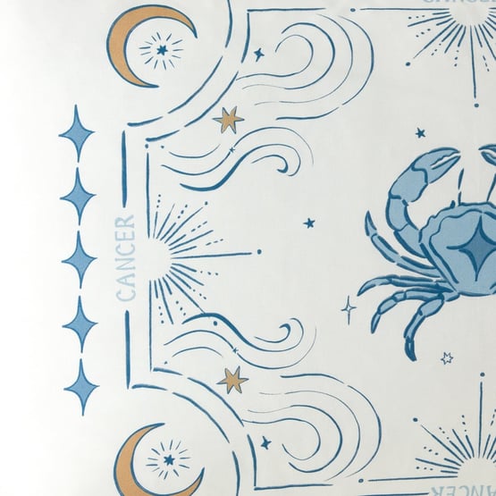 Zodiac Blue Cancer Pillowcase