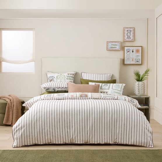 Kora Stonewashed Cotton White Quilt Cover Set + Separates 