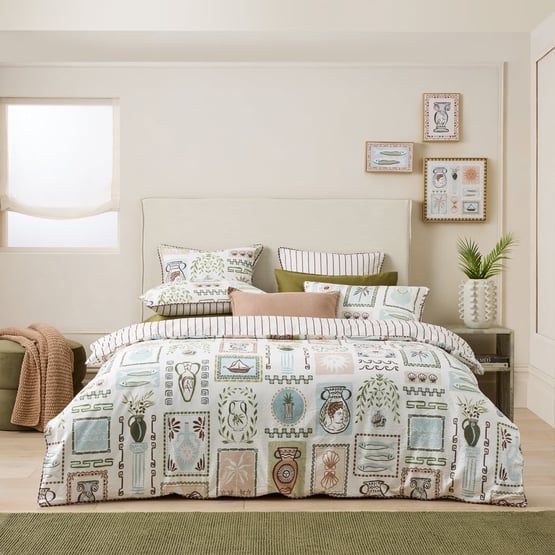 Kora Stonewashed Cotton White Quilt Cover Set + Separates 