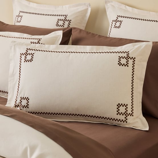 Belmond Natural Embroidered Pillowcase
