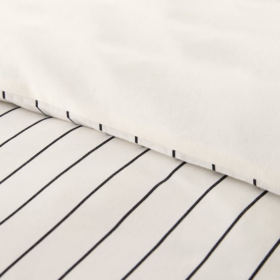 Bamboo Cotton Coconut & Onyx Stripe Pillowcase