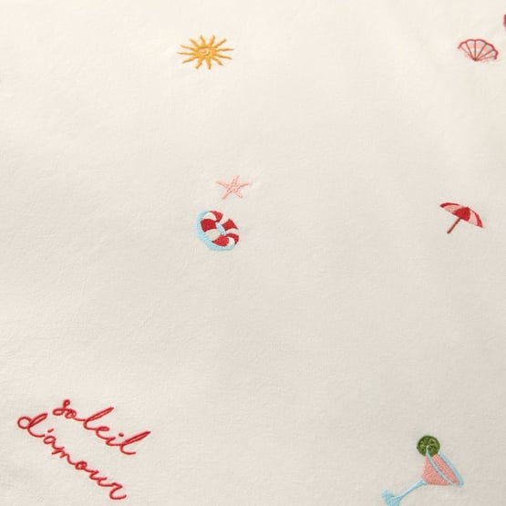 Summer Vacation White & Multi Pillowcases