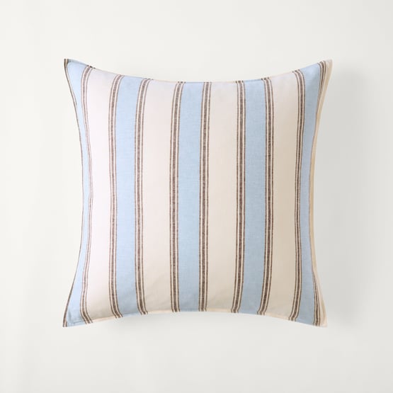 Remi Blue Stripe Linen Cotton Pillowcases