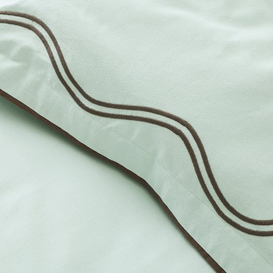 Hailey Wave Mint & Chocolate Pillowcases 