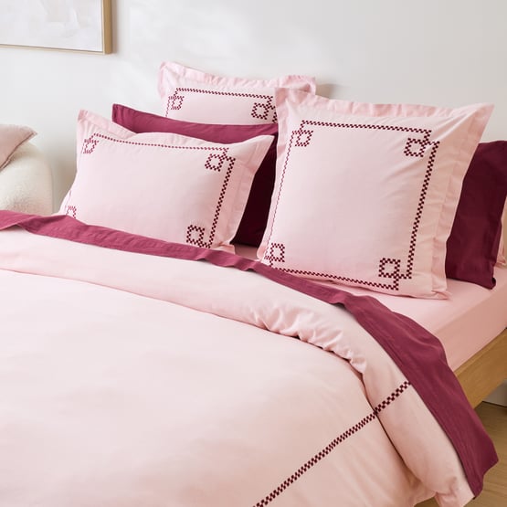 Belmond Pink Embroidered Pillowcases 