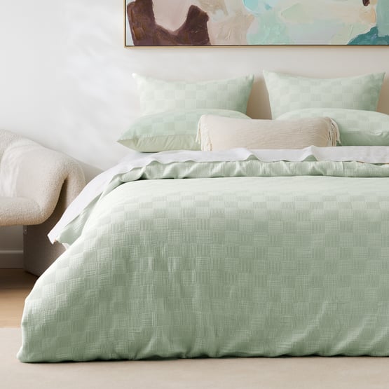 Koban Mint Quilt Cover Set + Separates