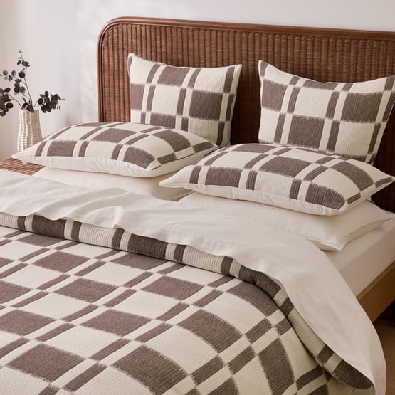 Santos Chocolate Quilted Quilt Cover Set + Separates