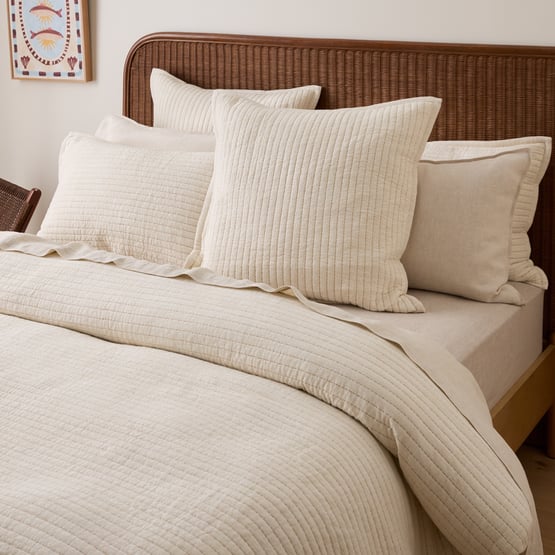 Ravi Natural Quilted Pillowcases