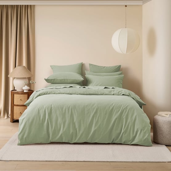 Stonewashed Cotton Gumleaf Quilt Cover Separates