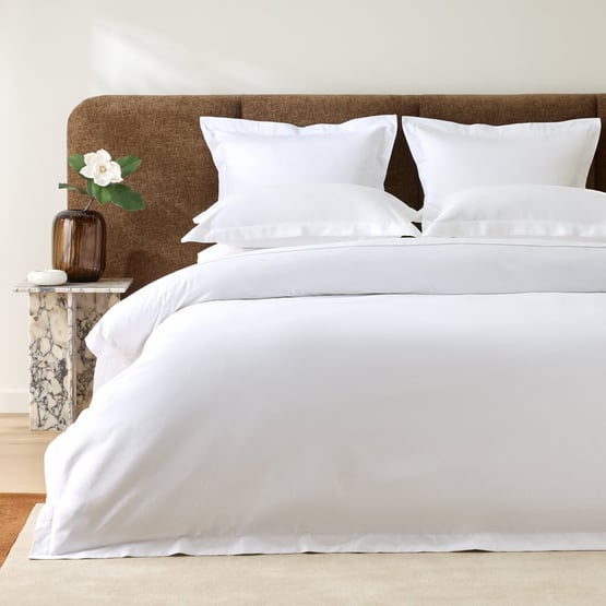 600TC Bamboo Cotton White Quilt Cover Separates