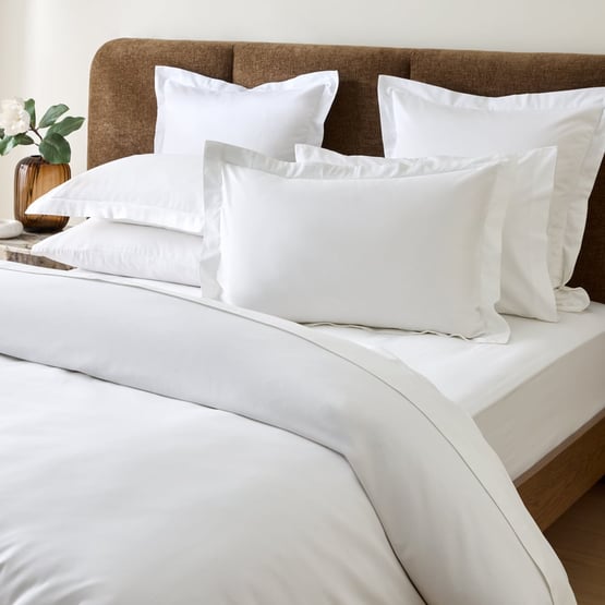 600TC Bamboo Cotton White Pillowcases