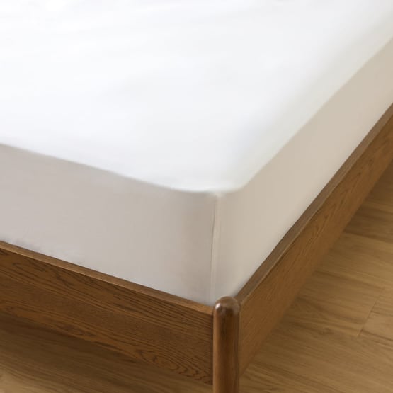 600TC Bamboo Cotton White Fitted Sheet Separates