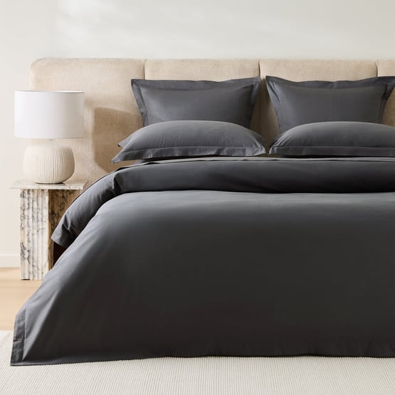 600TC Bamboo Cotton Charcoal Quilt Cover Separates