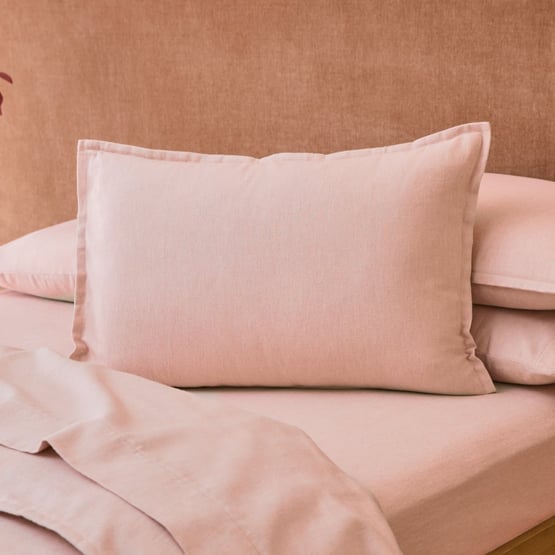 Melange Pink Flannel Quilt Cover Set + Separates