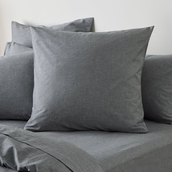 Stonewashed Cotton Salt & Pepper Pillowcases