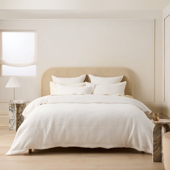 Collins Oat Marle Quilted Jersey Quilt Cover Separates