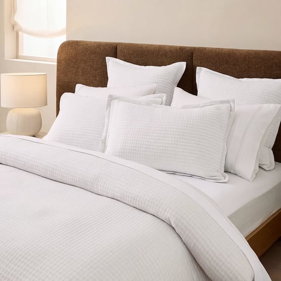 Lewis White Quilted Quilt Cover Set + Separates