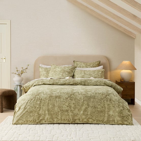 Kerala Olive Palm Quilt Cover Set + Separates