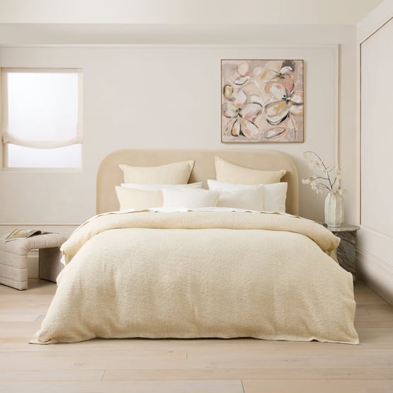 Koda Textured Natural Quilt Cover Set + Separates